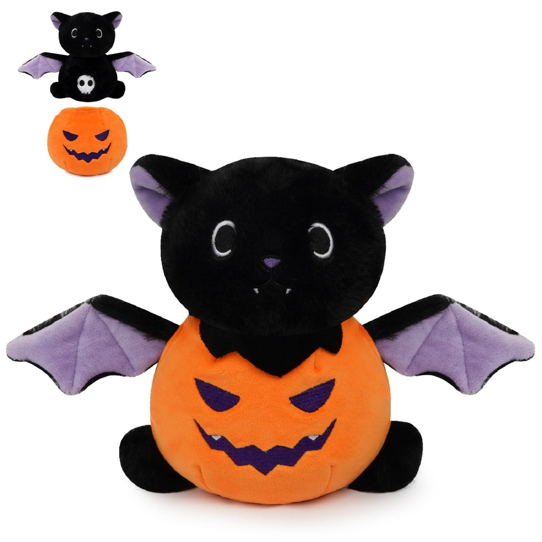 MUFEIRUO Halloween Fledermaus Plüsch,Halloween Fledermaus Plüschtiere,Halloween Kürbis Plüsch,Hallow