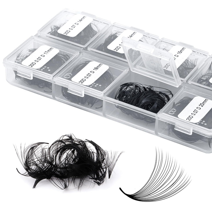 FADLASH 2024 Version Wimpern Extension Vorgefertigte Fächer Premade Professionell Mixed 600pcs 20D 1