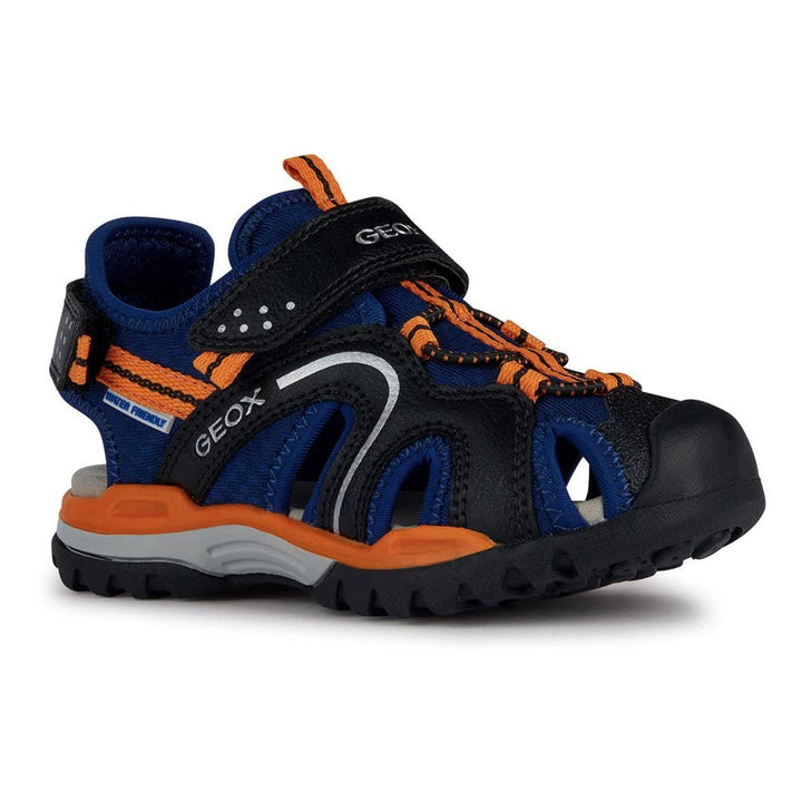 Geox Jungen J Borealis Boy Sandal 35 EU Navy Orange, 35 EU Navy Orange