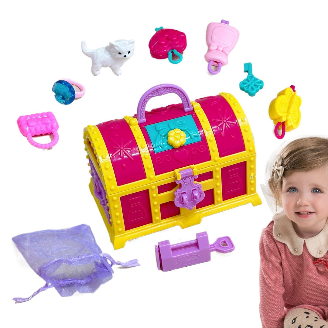 Schmuckschatulle für Mädchen, Schatzkiste für Kinder | Schmuck-Organizer - Schatz Schmuckschatulle S