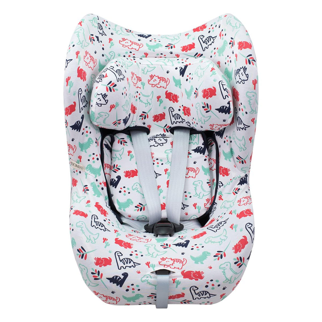 JYOKO KIDS Bezug kompatibel mit Cybex Gold Sirona M2 iSize (DINO PARTY), DINO PARTY