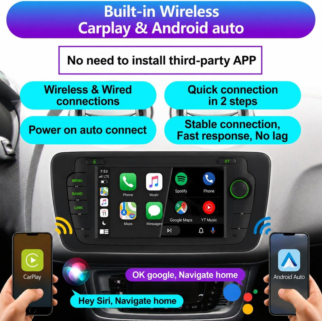 Auto-Radio für Seat Ibiza 6j IV 2008-2014 | Linux-System,Hohe Leistung, Ibiza Radio mit Wireless Car
