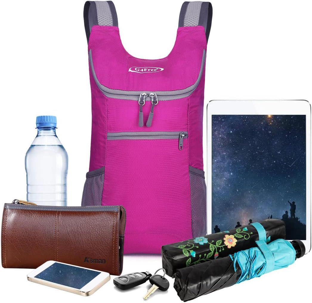 G4Free Ultraleichter 11 l kleiner faltbarer Rucksack für Reisen, Wandern, Radfahren, Wandern oder Me