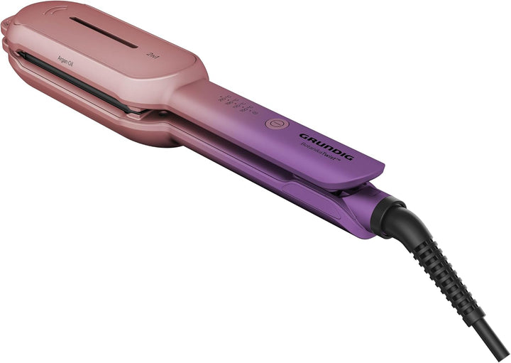 GRUNDIG HS 8331 BotanikaTwist 2in1 Hair Styler, rotierende Platten für Glätten und Stylen, schnelle