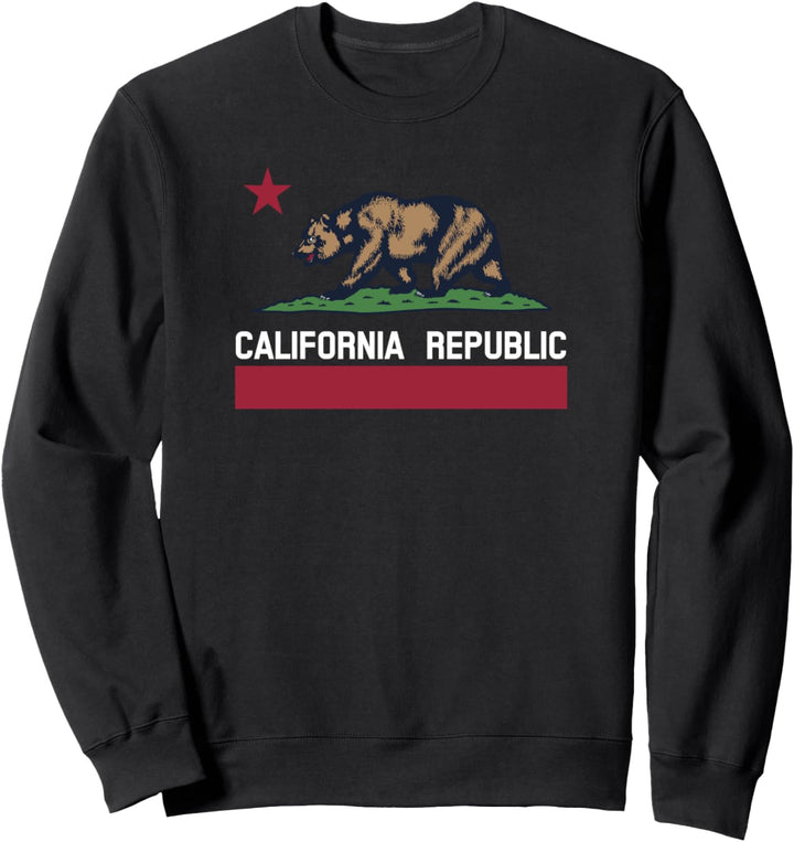 Trendy California Republic Simple Bear Flag Sweatshirt
