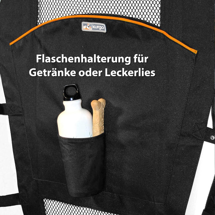 Kurgo Rücksitz-Trennwand für Hunde, Reduziert Ablenkungen während der Autofahrt, Einheitsgrösse, Sch