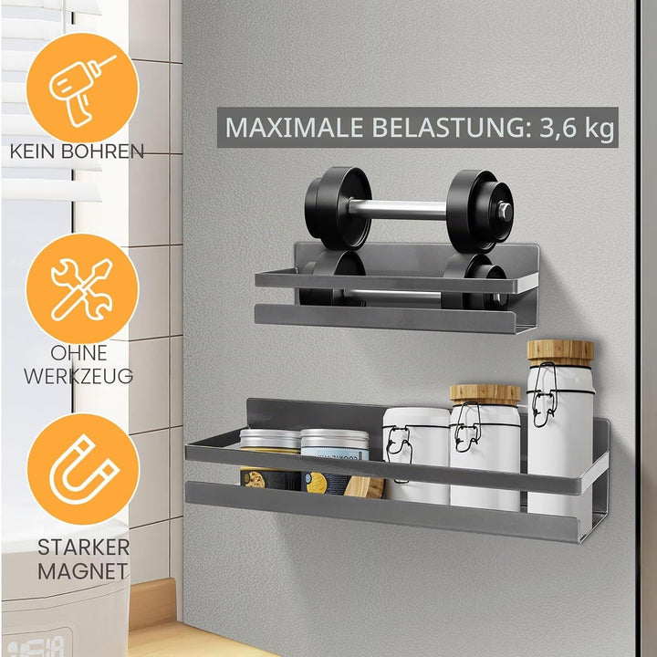 Uten Gewürzregal Kühlschrank Regal magnetisch, Gewürzhalter hängend ohne bohren Wandregal Gewürz Org