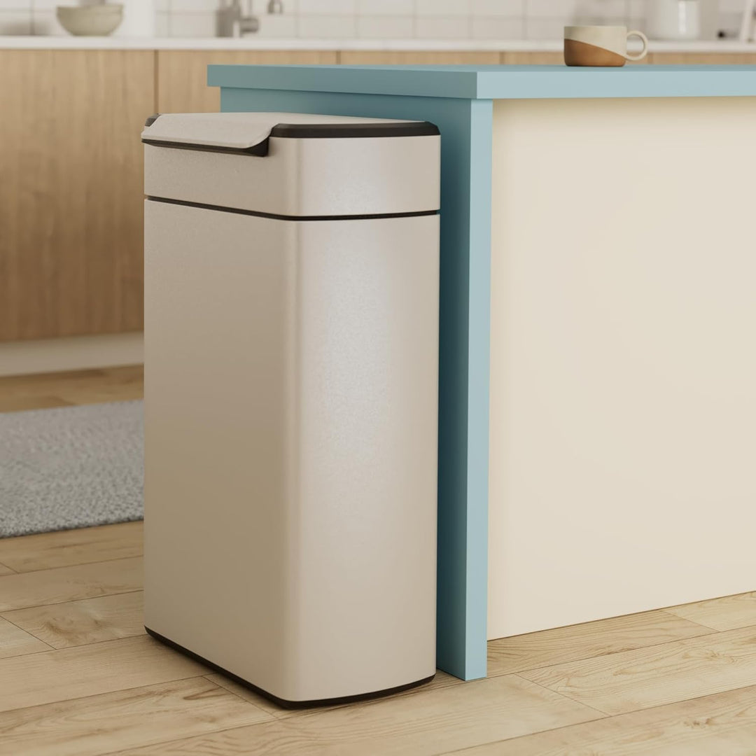 simplehuman CW2018 48 Liter, touch-bar Recycler Abfalleimer, Mülltrennsystem 2 Fach, Mülleimer Küche