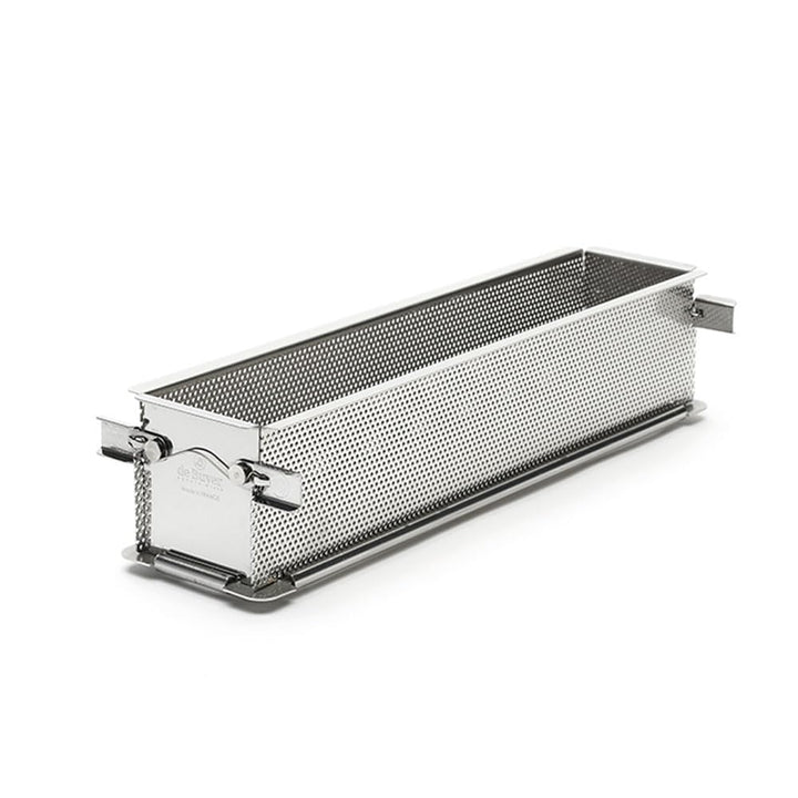 de Buyer - rechteckige aufklappbare Backform GEOFORME aus perforiertem Edelstahl -35x7x7,5 cm - 3210