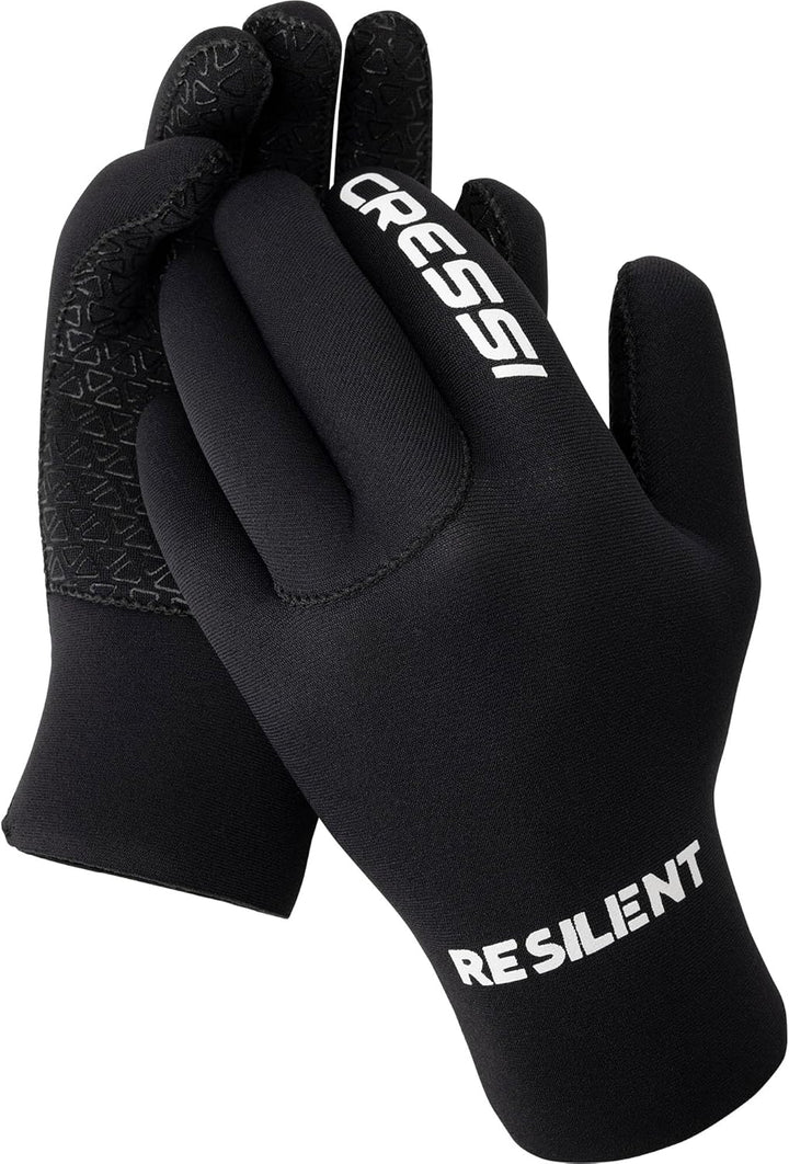 Cressi Black Neoprene Gloves Resilient 3mm - Tauchhandschuh aus Weichem 3 mm Neopren, Hohe Elastizit