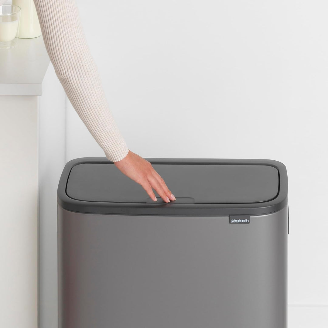 Brabantia Bo Touch Bin, 2 x 30L 2 Inneneimer (2 x 30L) Platinum, 2 Inneneimer (2 x 30L) Platinum