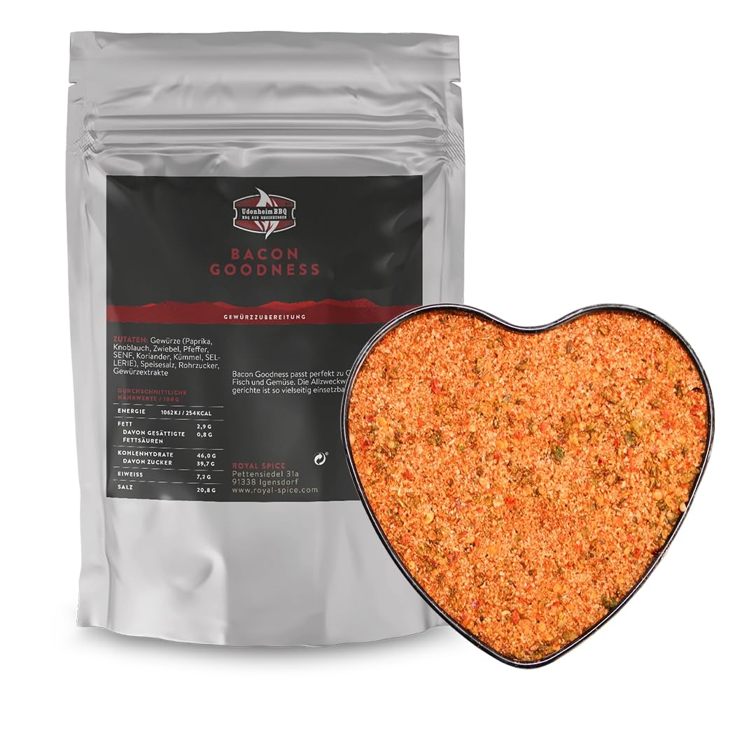 Udenheim BBQ Bacon Goodness Rub 250g - Allround BBQ Rub mit Einzigartigem Geschmackserlebnis aus Süs