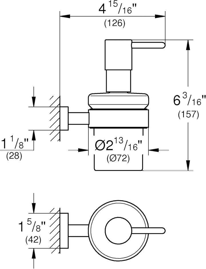 GROHE Start - Füllmenge 160 ml, Materiel: Glas/Metall, langlebig), chrom, 41188000
