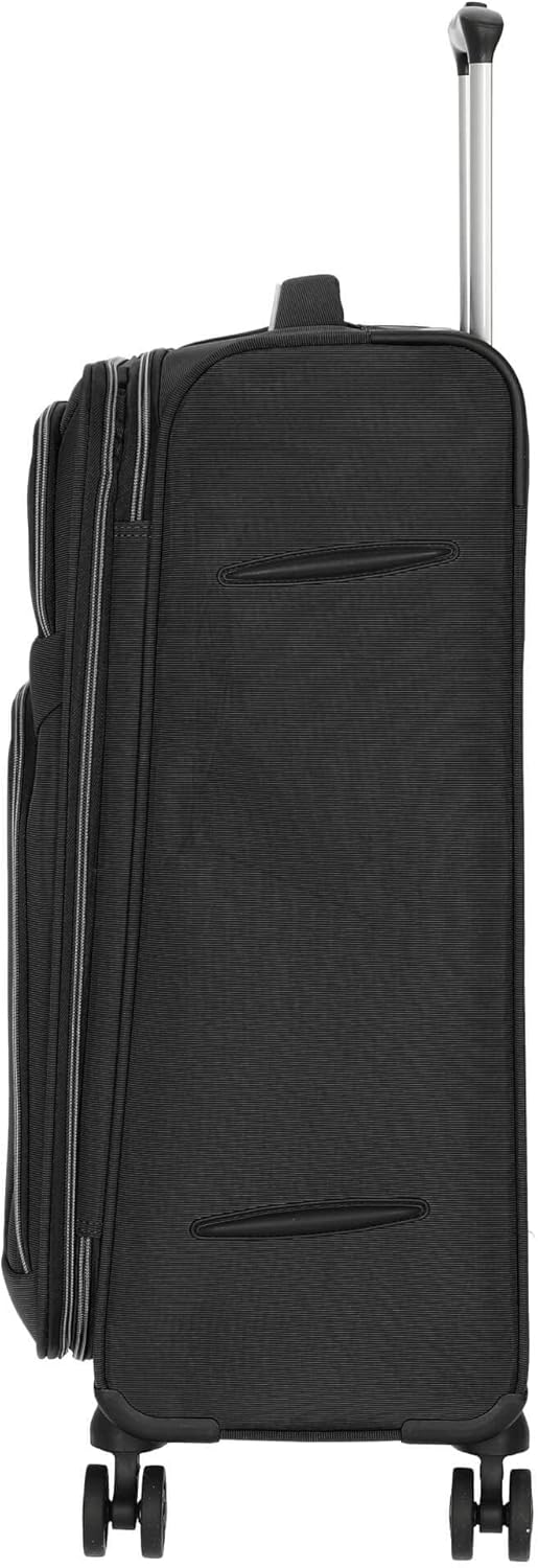 D&N Travel Line 9204-4-Rollen-Trolley M 66 cm erw. schwarz, Schwarz