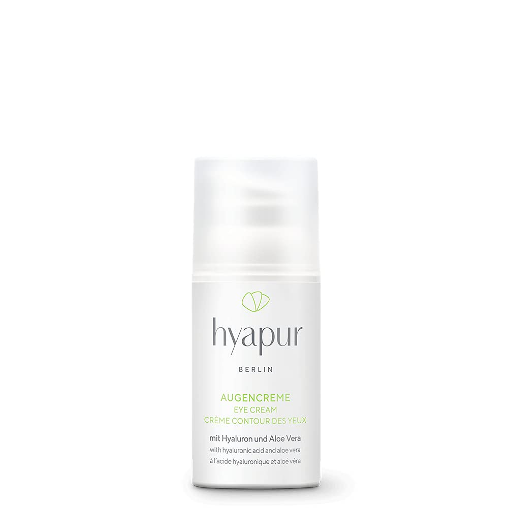 hyapur® - GREEN Augencreme 15ml - Die natürliche Augenpflege - zur Anti-Aging-Pflege mit Bio- Vegan-