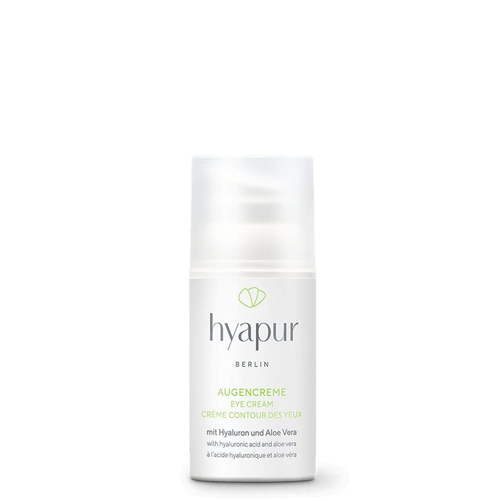 hyapur® - GREEN Augencreme 15ml - Die natürliche Augenpflege - zur Anti-Aging-Pflege mit Bio- Vegan-