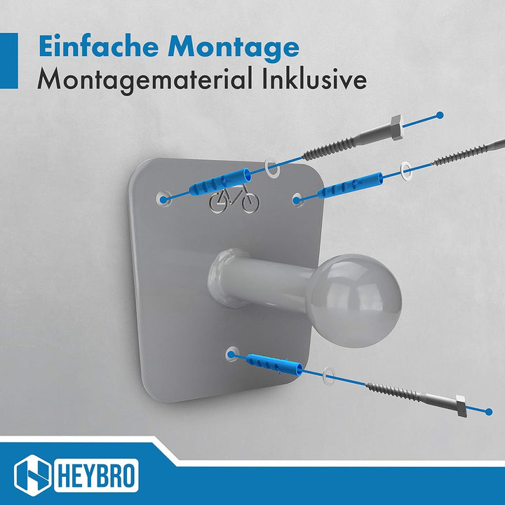 HEYBRO® Universal Wandhalterung für Fahrradträger - inklusive Befestigungsmaterial - optimale und st