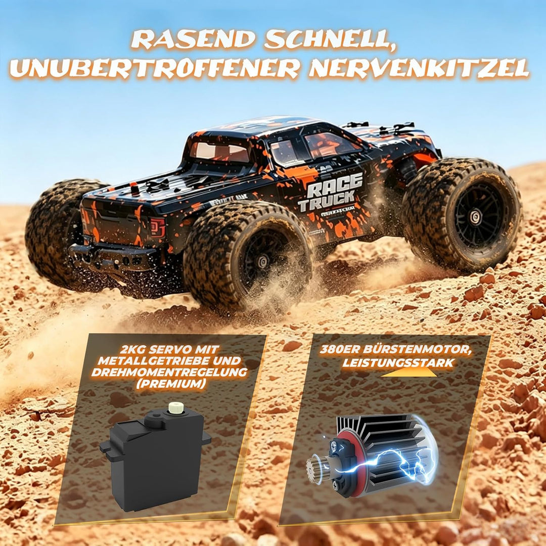 HAIBOXING Ferngesteuertes Auto 4WD RC Auto 36 km/h Hochgeschwindigkeits 1/18 Monstertruck 2.4GHz All