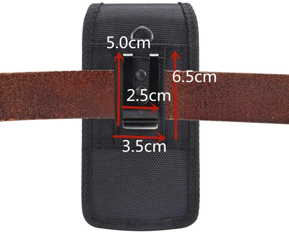 Nylon Belt Holster with Metal Clip and Card Holder für Sony Xperia XZ1-Compact - Black