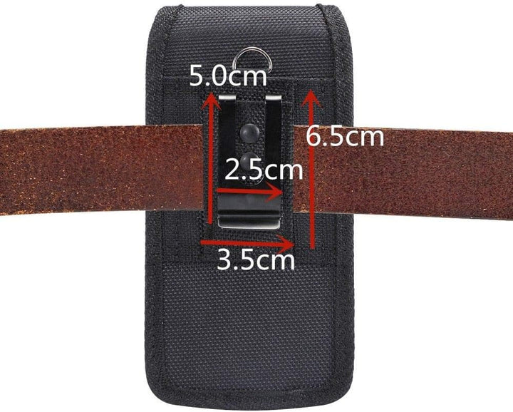 Nylon Belt Holster with Metal Clip and Card Holder für Sony Xperia XZ1 - Black
