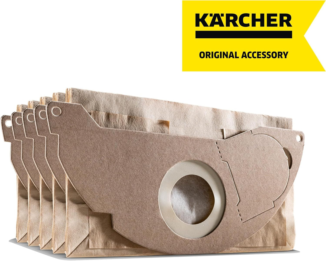 Kärcher Original Papierfilterbeutel KFI 222: 5 Stück, 2-lagig, Artikelnummer 6.904-332.0