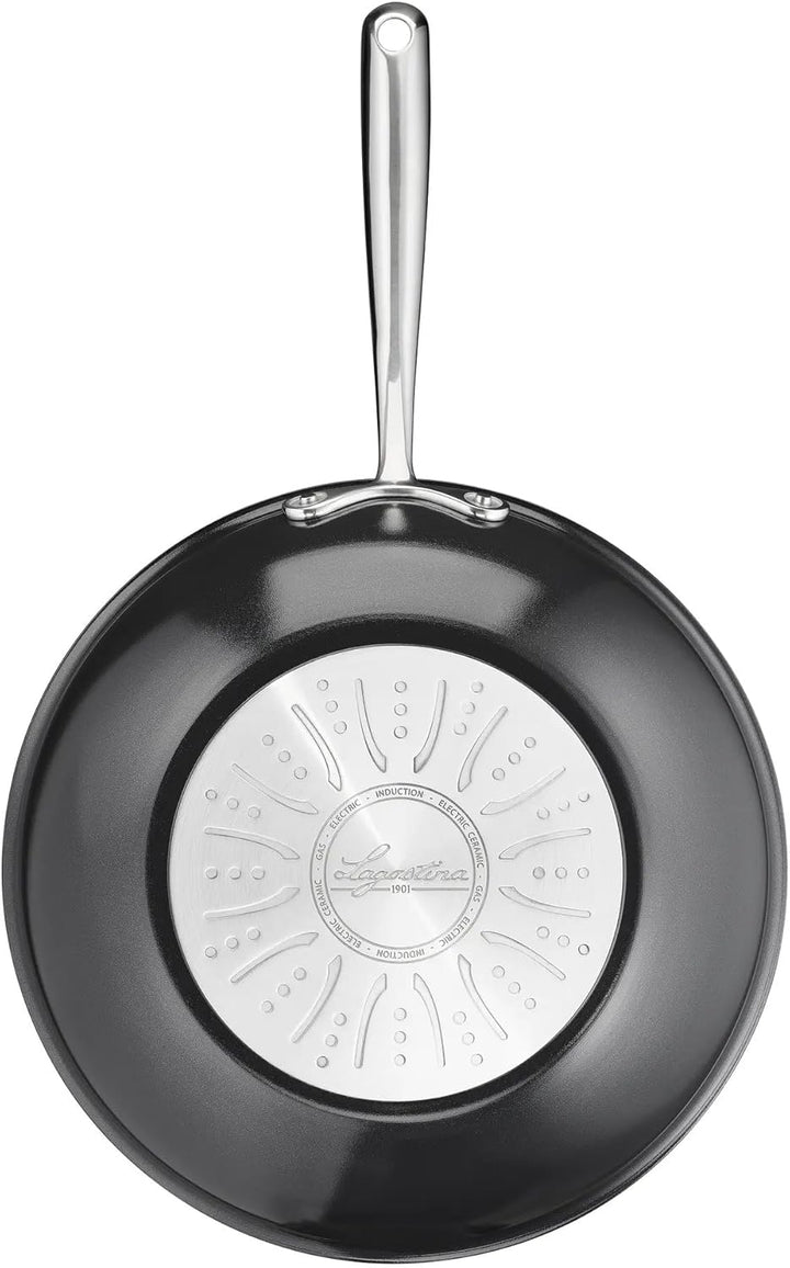 Lagostina Desideria Antihaft-Wok, 28 cm, mit Titanbeschichtung, kratzfest, schnelles und gleichmässi