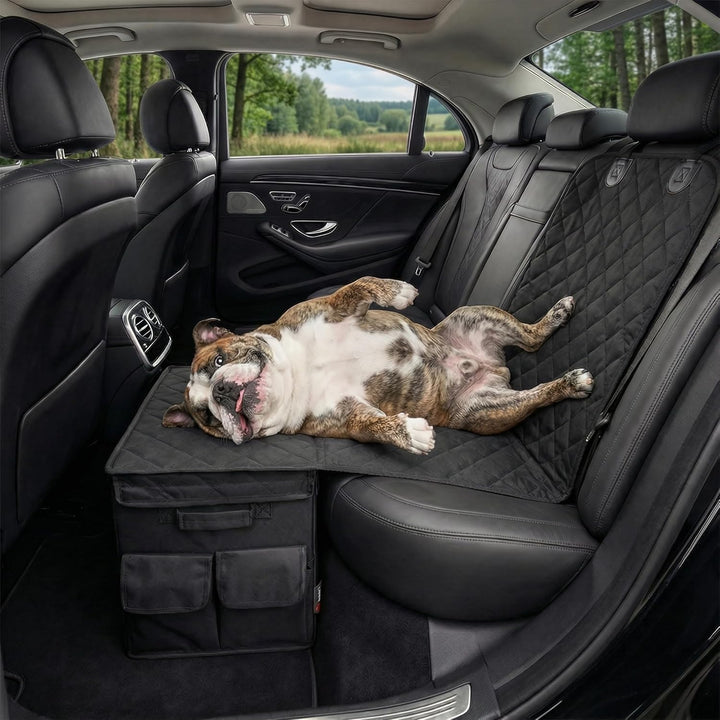 Rücksitzverbreiterung Hund mit Stauraum – Hundeautositz & Hundesitz für Vorder- und Rücksitz, wasser