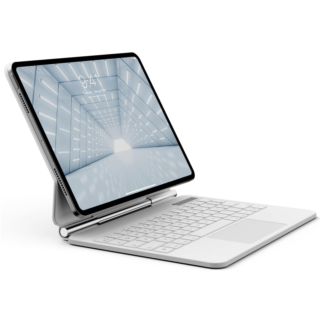 Hülle Tastatur für iPad 11. Gen 2025 / iPad 10. Gen 2022, Weiss | Bluetooth-Tastatur mit Touchpad fü