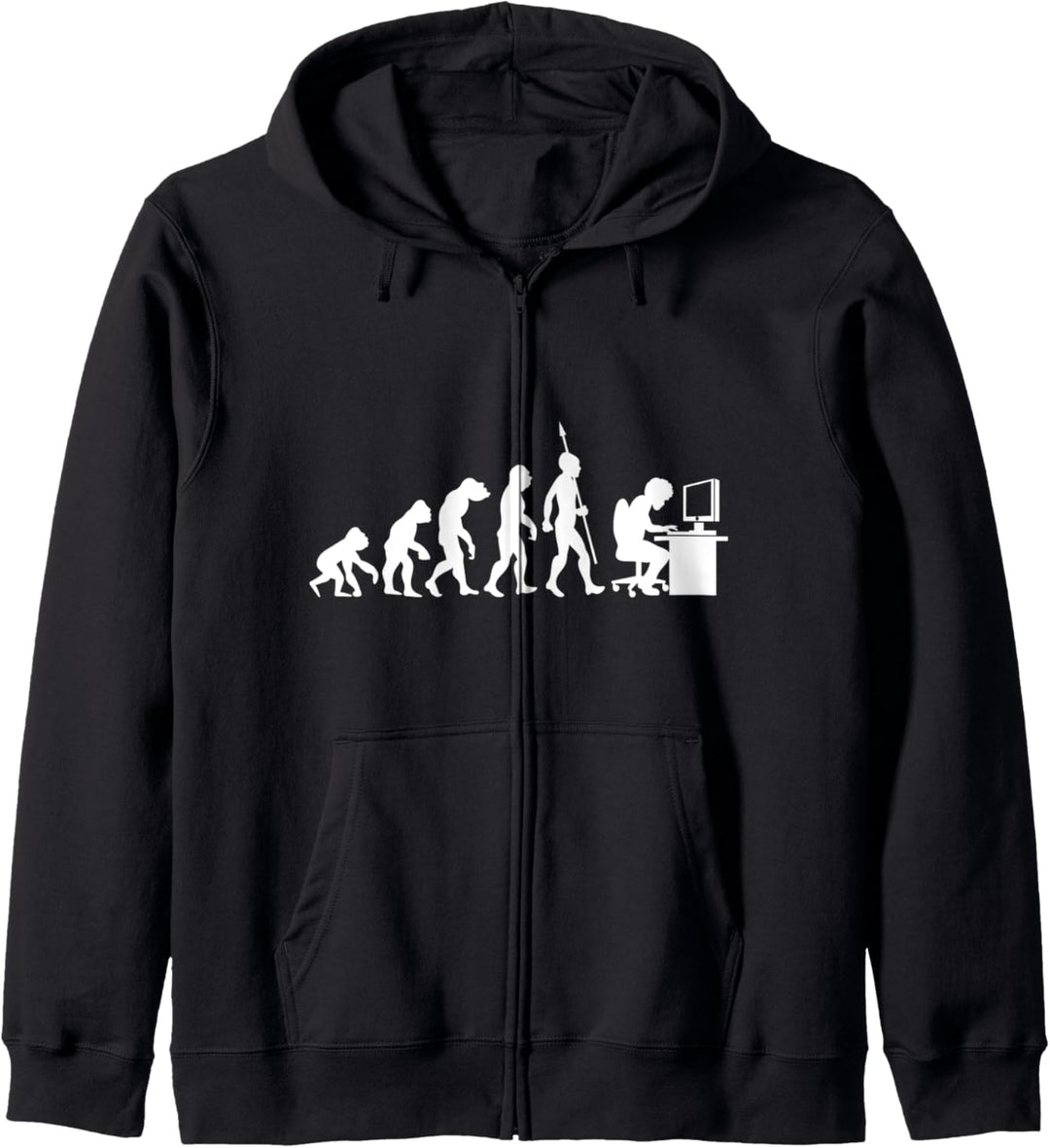 Computer Freak Geek PC Nerd Game Gamer Evolution Fun Humor Kapuzenjacke