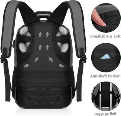 YAMTION 17.3 Zoll Laptop Rucksack Rucksack Schule Schulrazen Uni Schulrucksack Arbeit Rucksack (B6-D