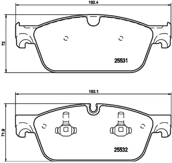 HELLA PAGID 8DB 355 020-141 Bremsbelagsatz - T2177 - Dicke/Stärke: 19.2mm - Bremssystem: Teves - für