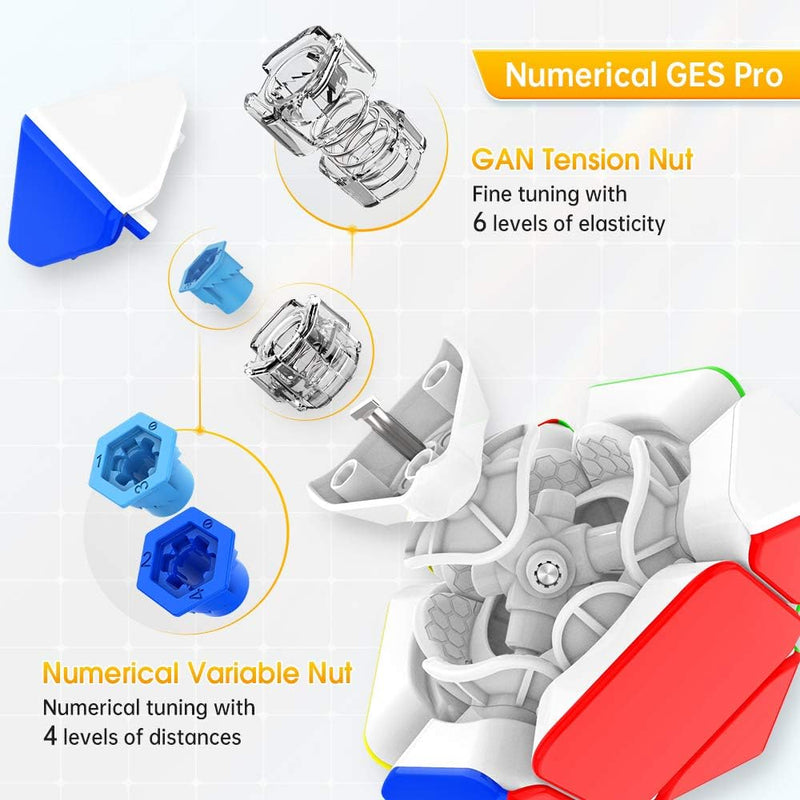 GAN Skewb, 8 Magnete Speedcube Gans Cube Magischer Würfel Puzzle Cube Spielzeug (8 Magnete Standard-