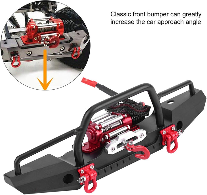 Aluminiumlegierung Vorne, Winde für Traxxas 4 RC Raupenwinde Stossstange mit Zubehör Traxxas High Ca
