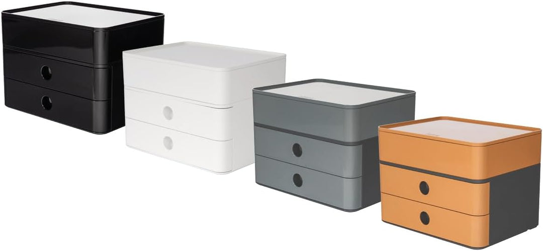 HAN Schubladenbox Allison SMART-BOX plus mit 2 Schubladen, Trennwand sowie Utensilienbox, Kabelführu