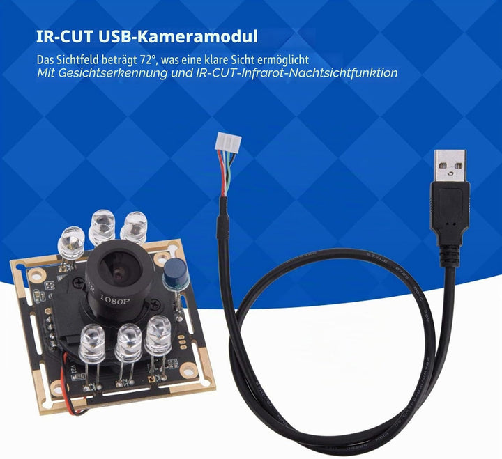 USB Kameramodul, IR Kameramodul Chip Infrarot Gesichtserkennungs Kamerasensor Modul, 1280x720 30fps