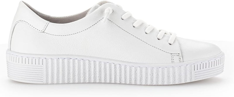 Gabor Damen Low-Top Sneaker, Frauen Halbschuhe,Wechselfussbett 35 EU Weiss, 35 EU Weiss