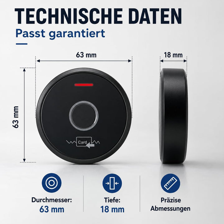 MATHFEL Smart Lock Zugangssystem mit Fingerabdruck & RFID – Elektronisches Türschloss für Haustür, I