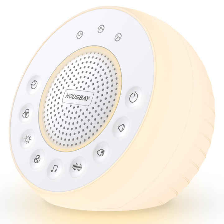 Housbay White Noise Machine für Babys mit Nachtlicht – Weisses Rauschen Gerät für Neugeborene, 31 be