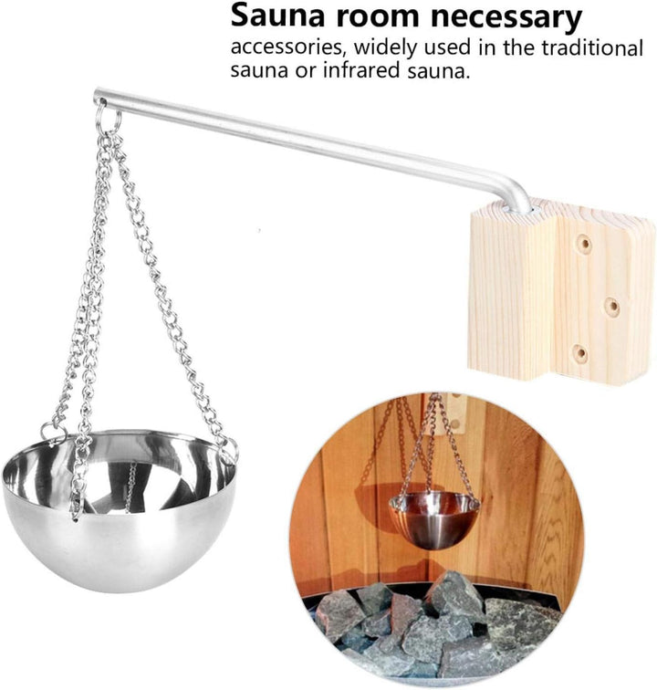 Sauna Aroma Bowl, langlebiger Sauna Aroma Cup Edelstahl Saunaraum Zubehör für Saunaraum
