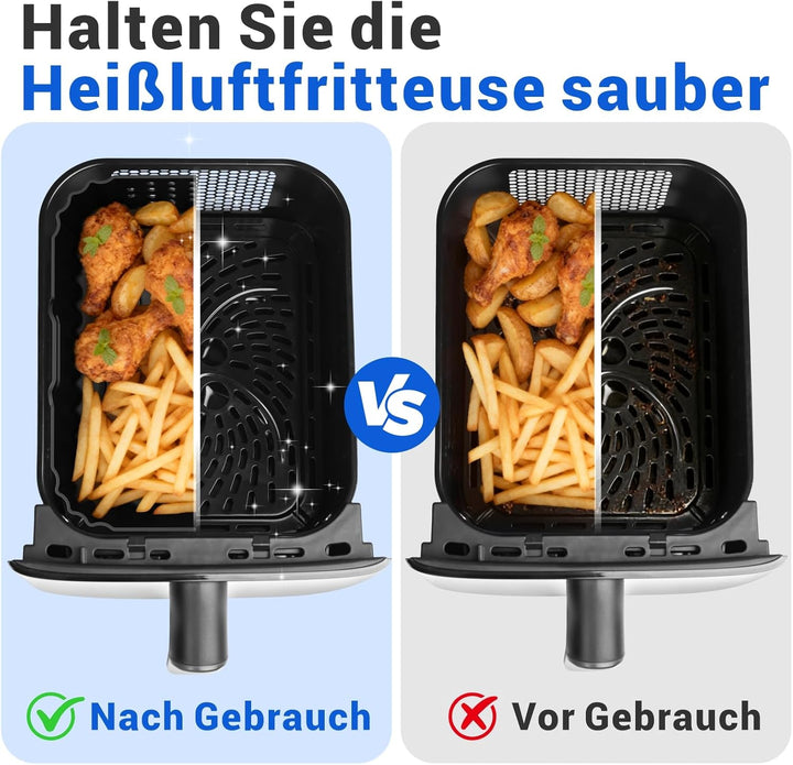 Silikonform Zubehör für Philips Airfryer 4000 Series Stacked Dual Basket 10L, Heissluftfritteuse Zub