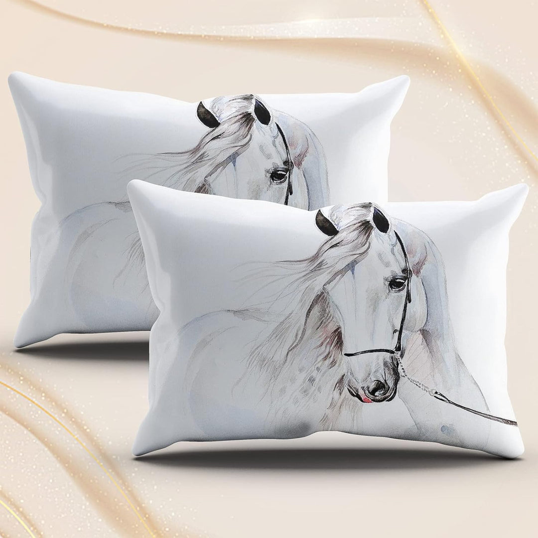 LLTTEER Bettwäsche Set für Pferde 3D-Druck,Kinder Tier Bettwäsche Set 3 Teiligs,Mikrofaser Bettbezug