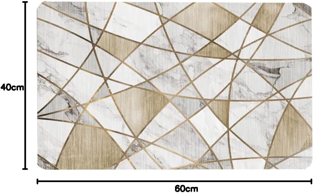 Tobil Badematte rutschfest saugfähig Badvorleger Badezimmerteppich Braun-017 40x60-50x80 (50x80cm),