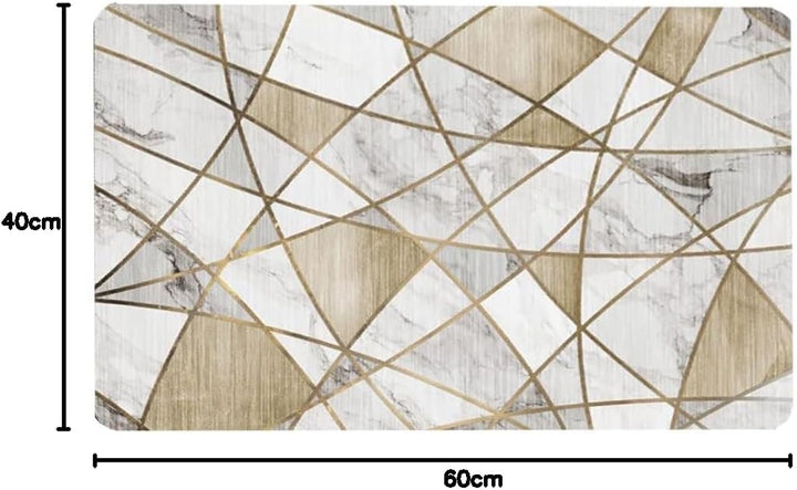 Tobil Badematte rutschfest saugfähig Badvorleger Badezimmerteppich Braun-017 40x60-50x80 (50x80cm),