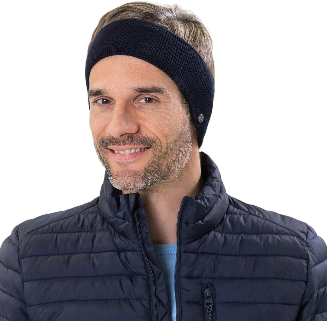 LIERYS Fine Merino Stirnband Damen/Herren/Kinder (7,5-10 cm breit) - Made in Germany - mit Merinowol