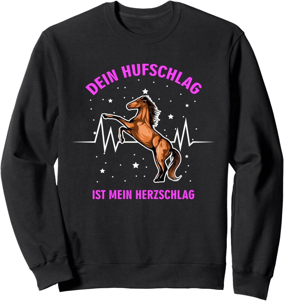 Pferd Reiten Pferde Huf Reiterhof Mädchen Sweatshirt