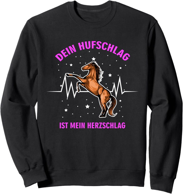 Pferd Reiten Pferde Huf Reiterhof Mädchen Sweatshirt