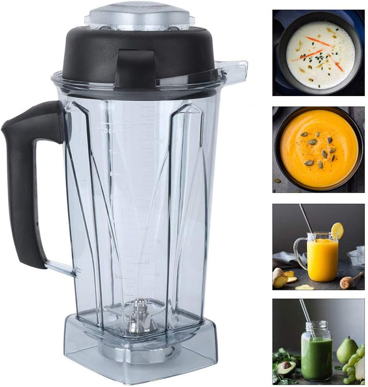 Rehomy Klarer Blender Cup Ersatz Blender Flasche Blender Zubehör Cup Blade Deckel Fit für Vitamix