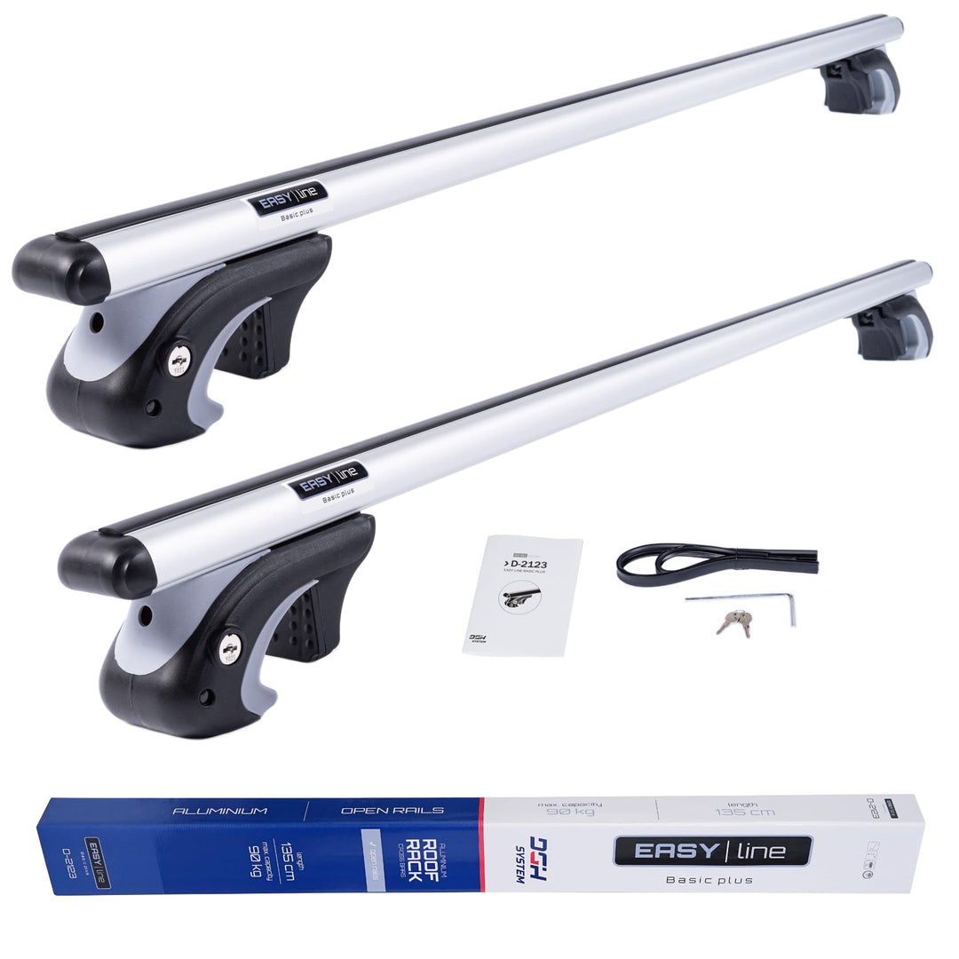 Kompletter Aluminium-Dachträger Relingträger Easy Line Basic Plus 135 cm für BMW X3 E83 SUV 2003-201