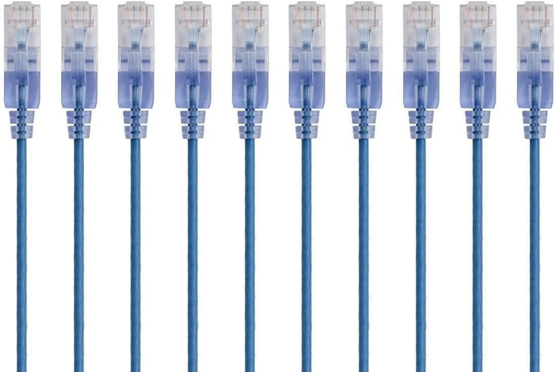 Monoprice Cat6A Ethernet-Patchkabel – 152 cm – Blau | Netzwerkkabel – RJ45, 550 MHz, UTP, reiner bla