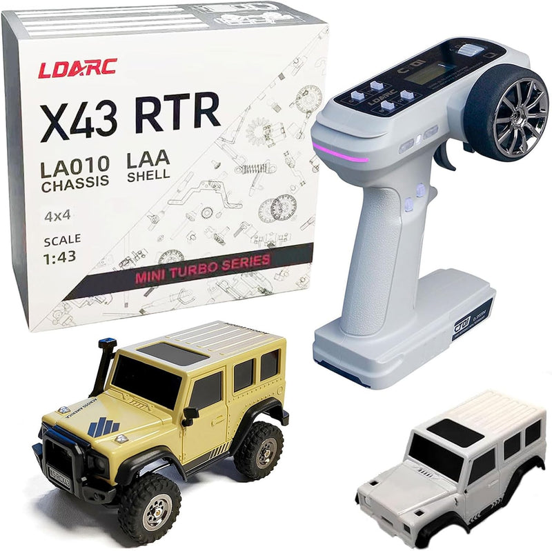 LDARC Mini RC Crawler 1:43 4WD All Terrain RC Rock Truck Ideal Für Raupenfahrzeug-Enthusiasten 2.4Gh